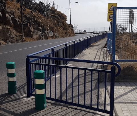 Imagen del vallado que ha instalado recientemente el Cabildo (Foto TA)